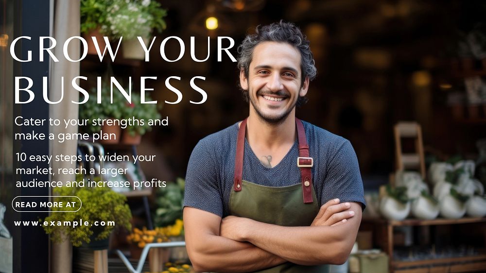 Grow your business blog banner template