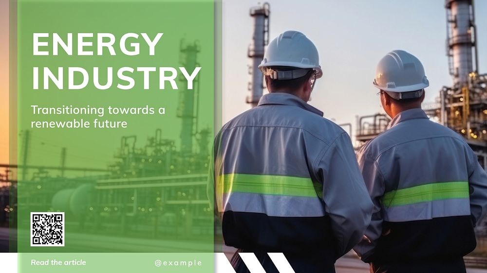 Energy industry  blog banner template