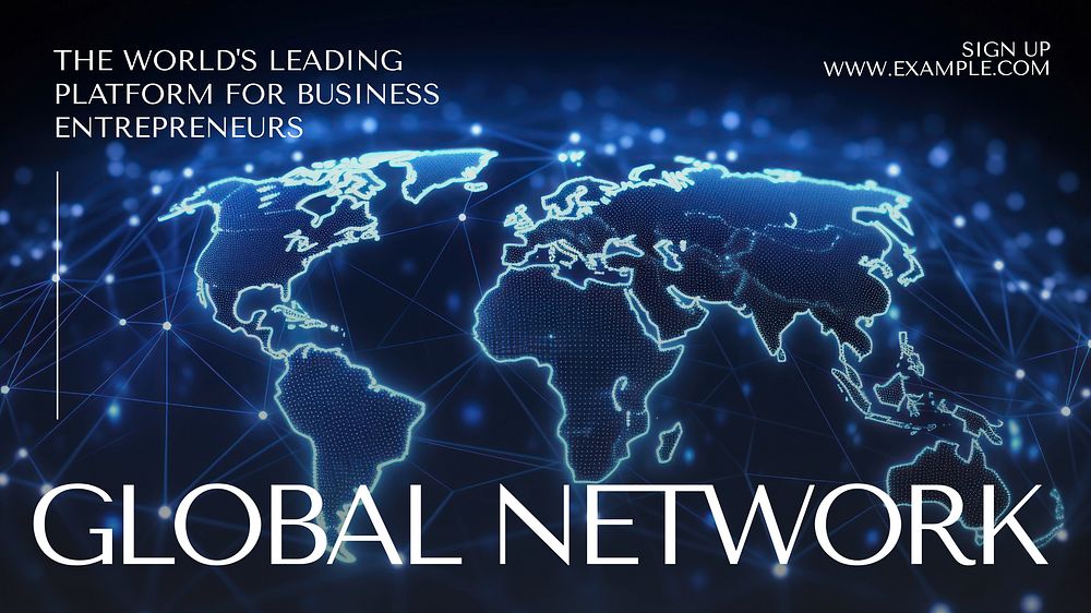 Global network blog banner template