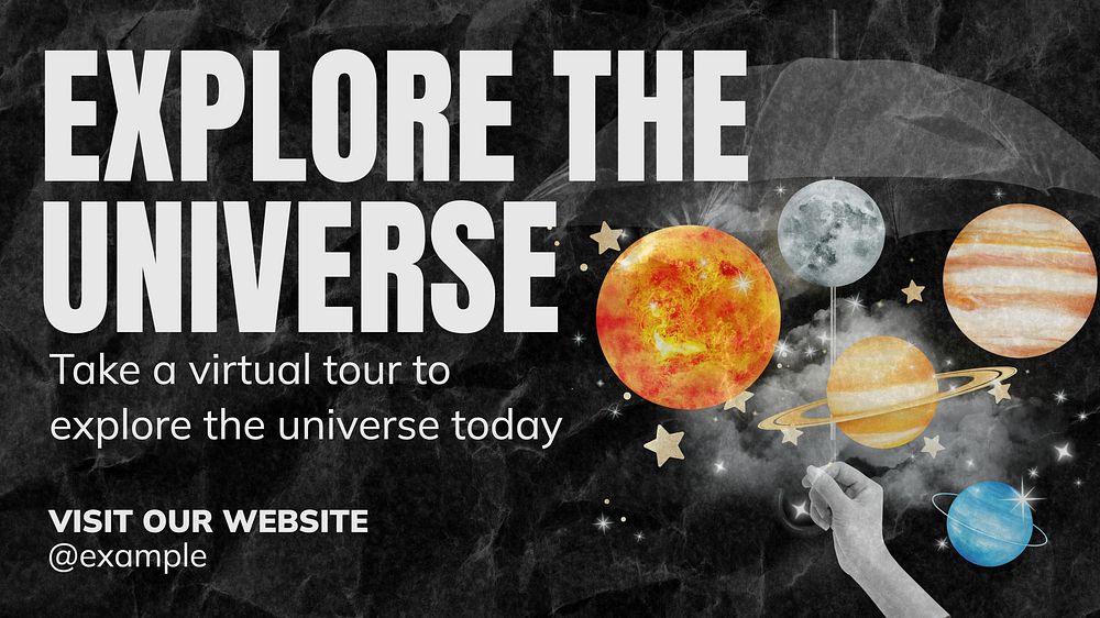 Explore the universe blog banner template