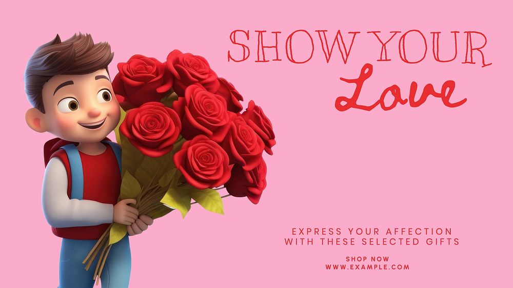 Love & gift selection blog banner template  