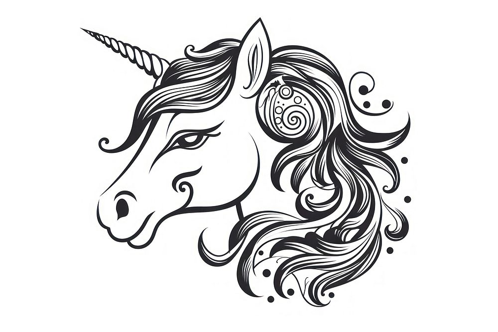Vector illustration of Cute unicorn head art illustrated graphics.