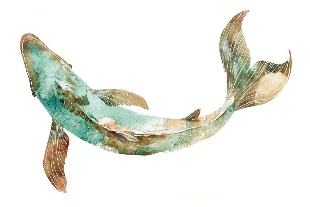 Cetacean Mermaid animal fish art.