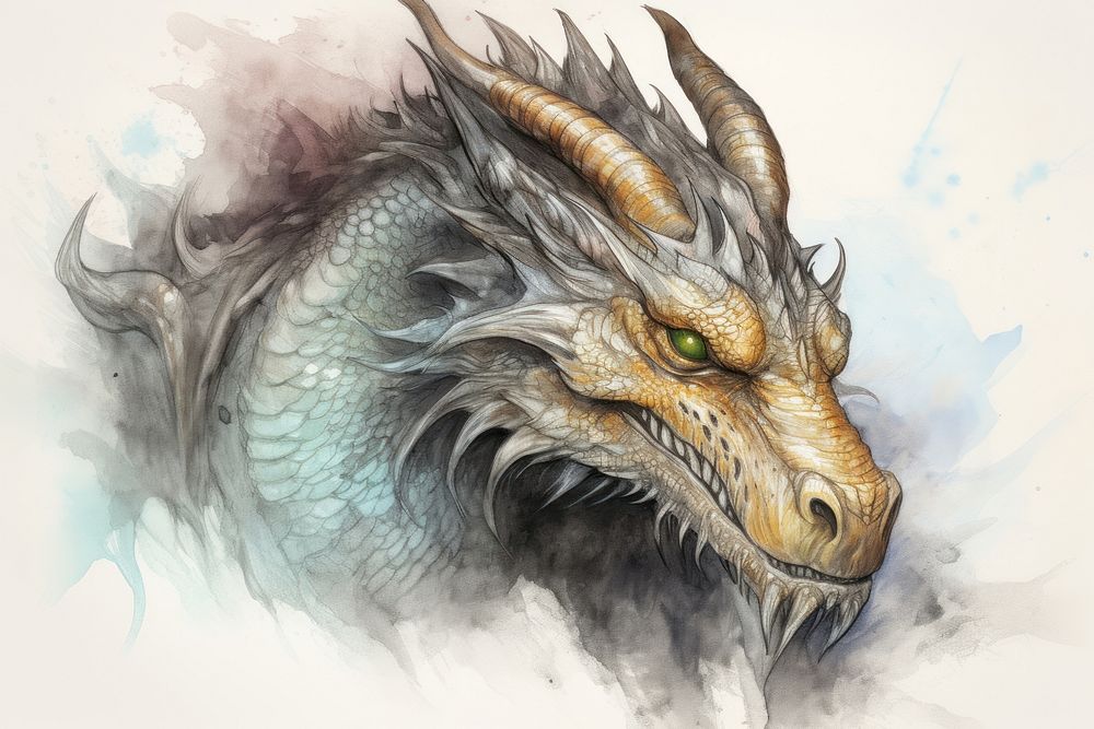 Dragon dragon illustrated drawing.