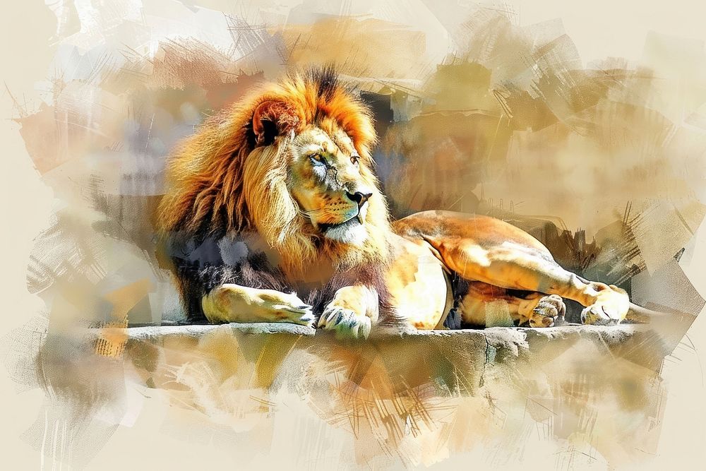 Lion lion wildlife animal.