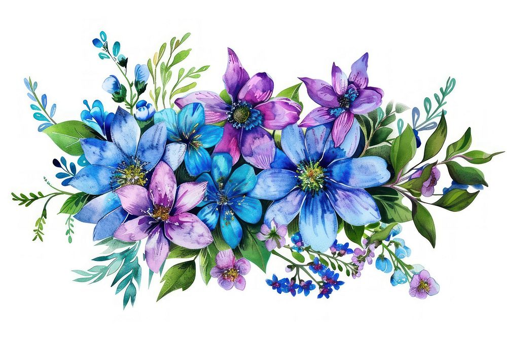 Posy Bouquet embroidery graphics pattern.