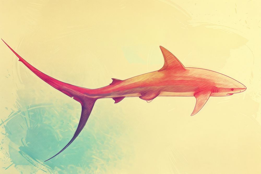Thresher Shark shark animal fish.