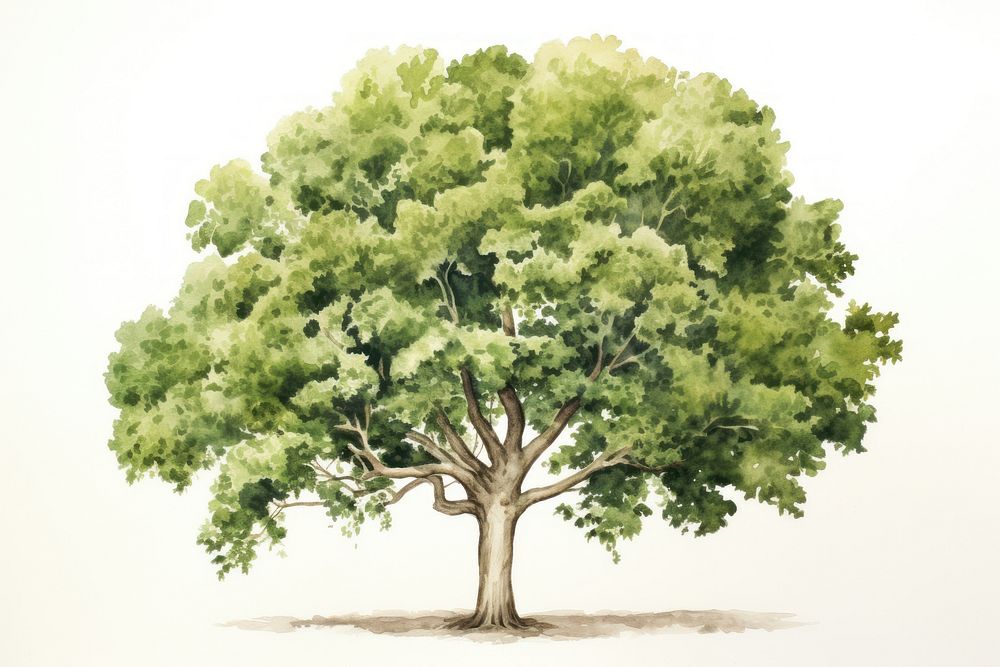 Illustration of tree art sycamore painting.