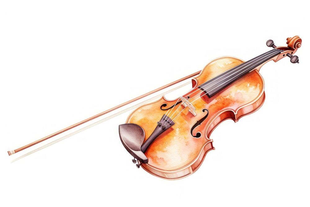 Illustration of violin fiddle viola musical instrument.