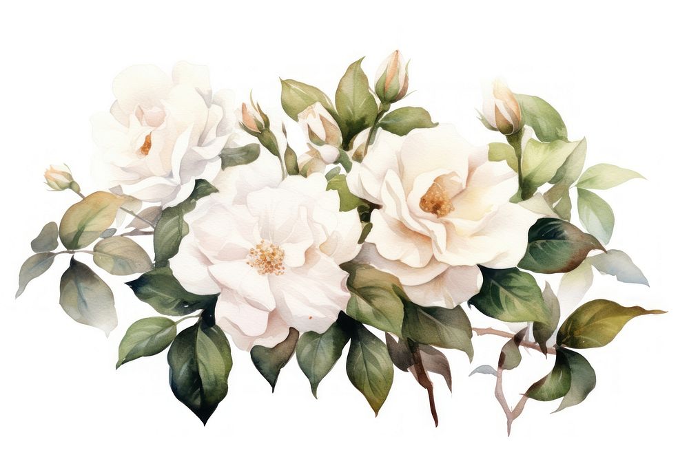 Illustration of white roses art accessories accessory.