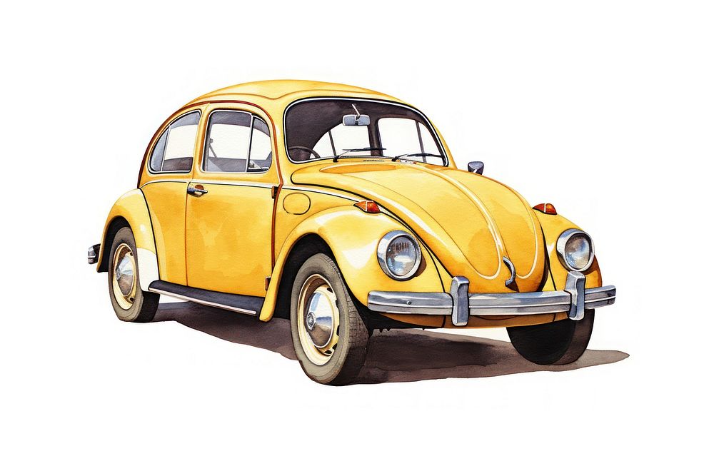 Illustration of beetle car transportation automobile vehicle.