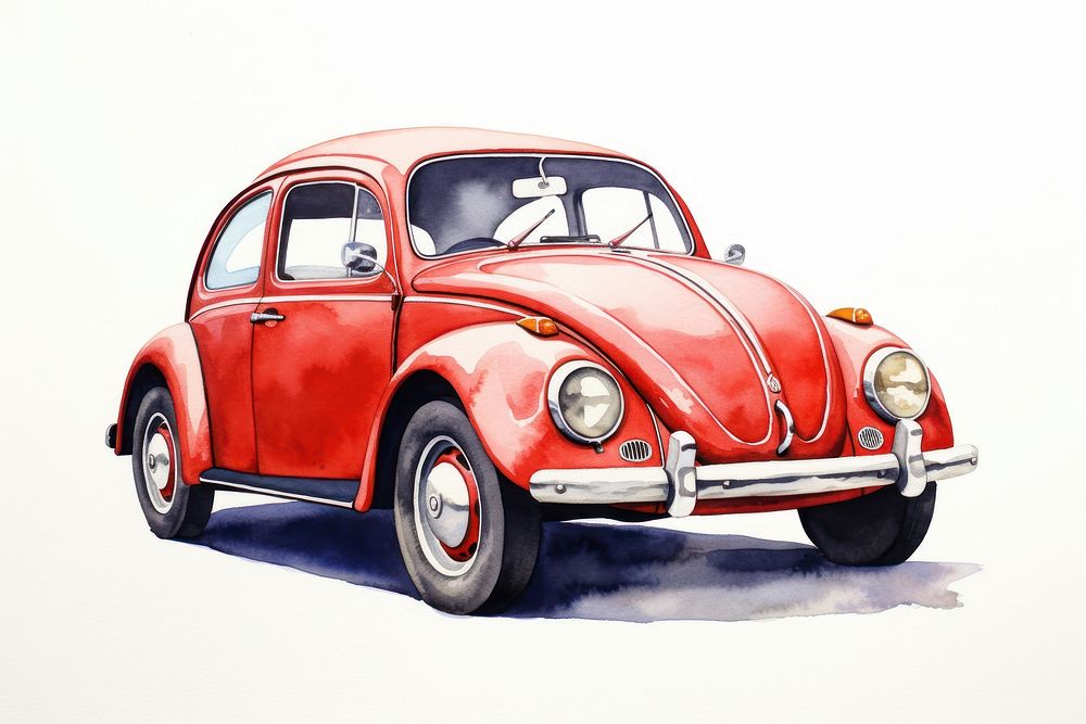 Illustration of beetle car transportation automobile vehicle.
