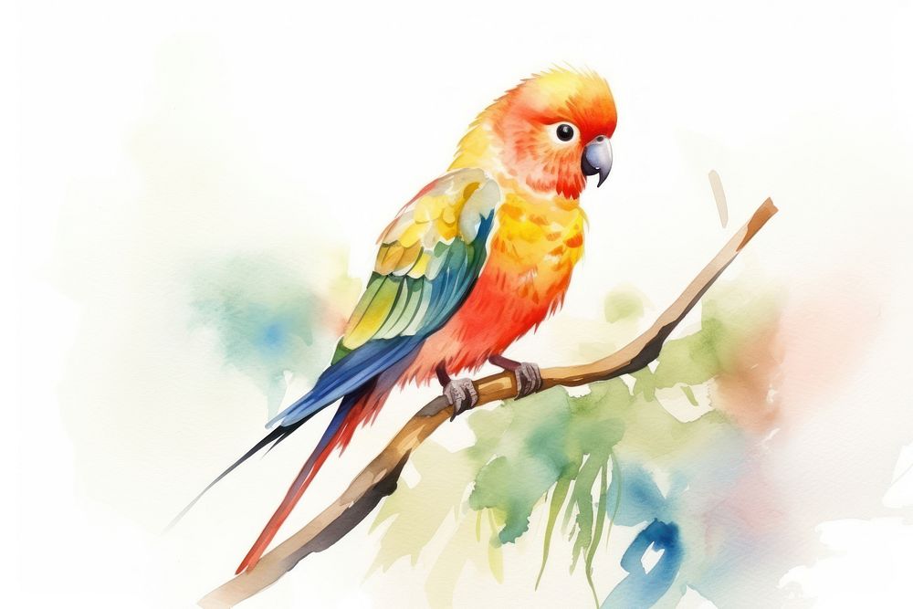 Illustration of bird parakeet animal parrot.