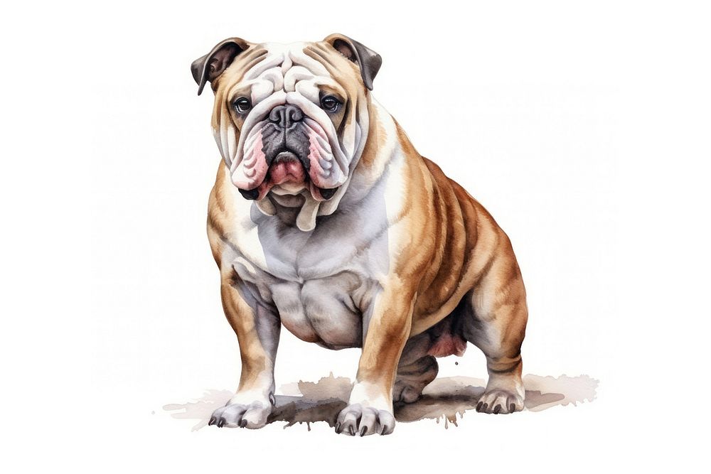 Illustration of bulldog animal canine mammal.