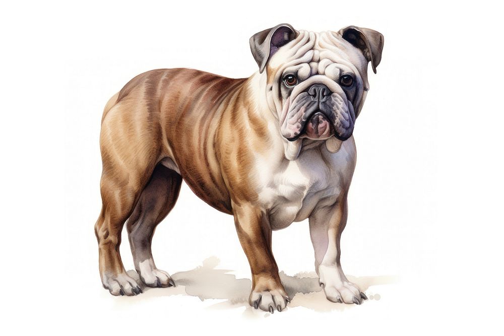 Illustration of bulldog animal canine mammal.
