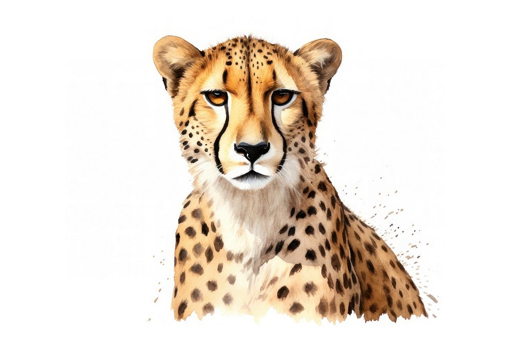 Illustration of cheetah wildlife animal mammal.