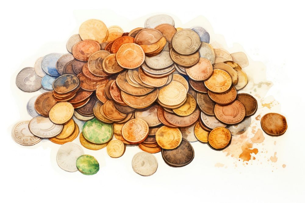 Illustration of coins money.