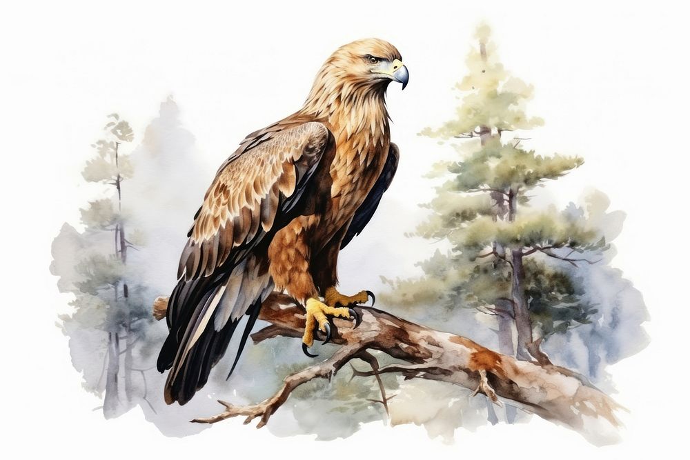 Illustration of eagle bird buzzard animal beak.