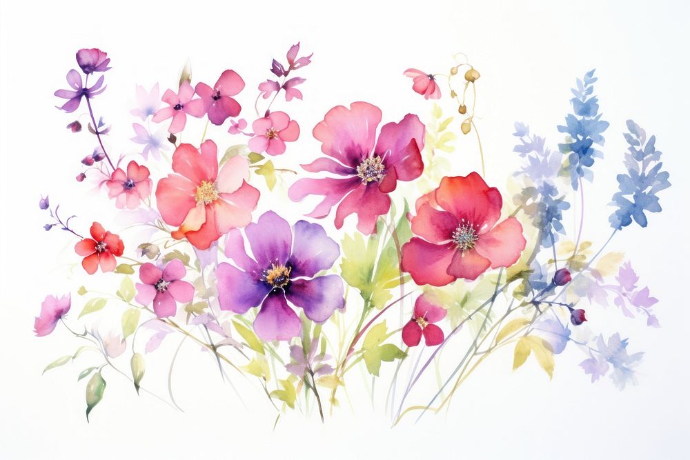 Illustration of flowers art graphics painting.
