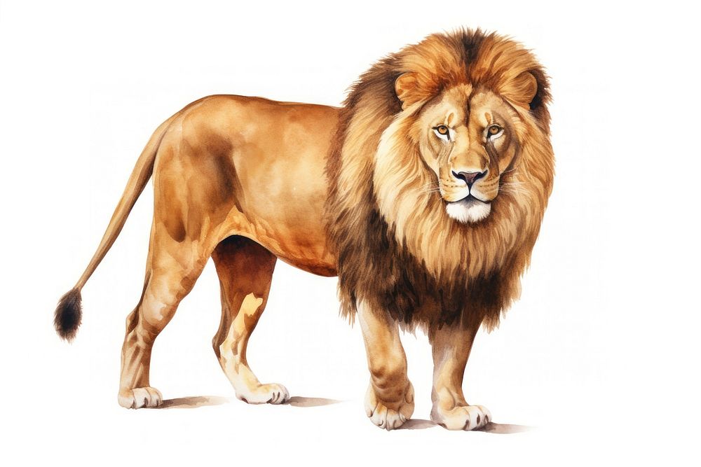 Illustration of lion wildlife animal mammal.