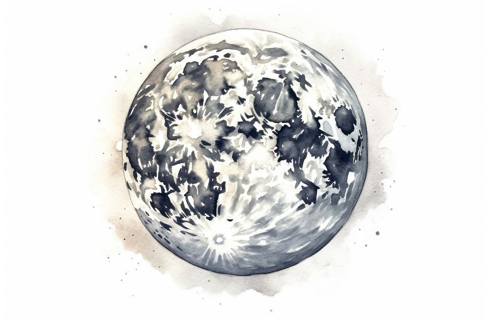 Illustration of moon icon art porcelain astronomy.
