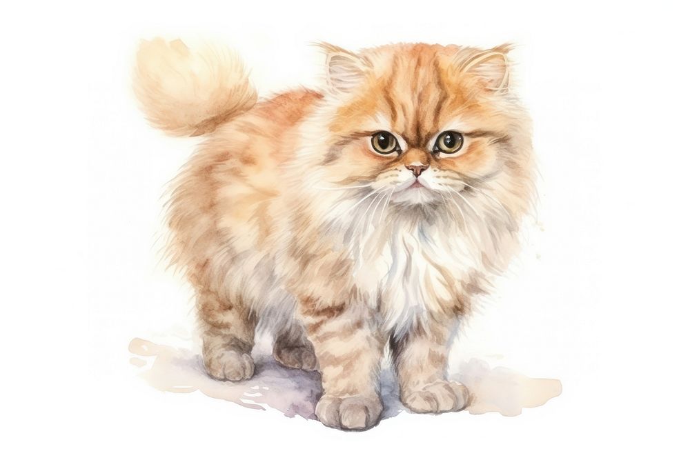 Illustration of persian cat angora animal mammal.