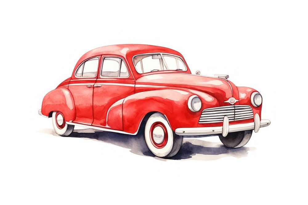 Illustration of red car art transportation automobile.