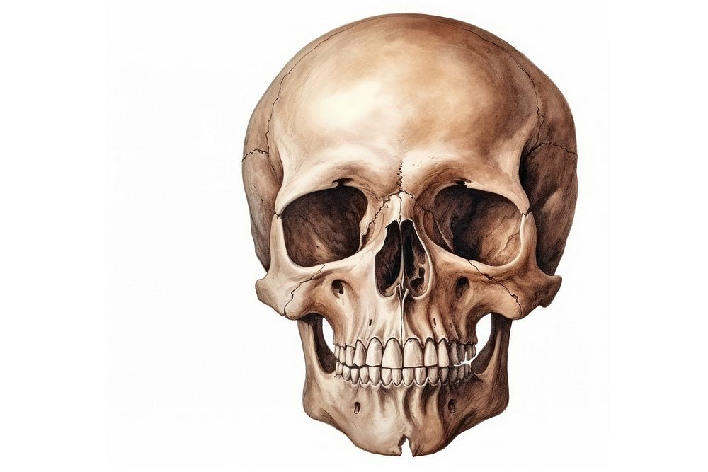 Illustration of skull person human head.
