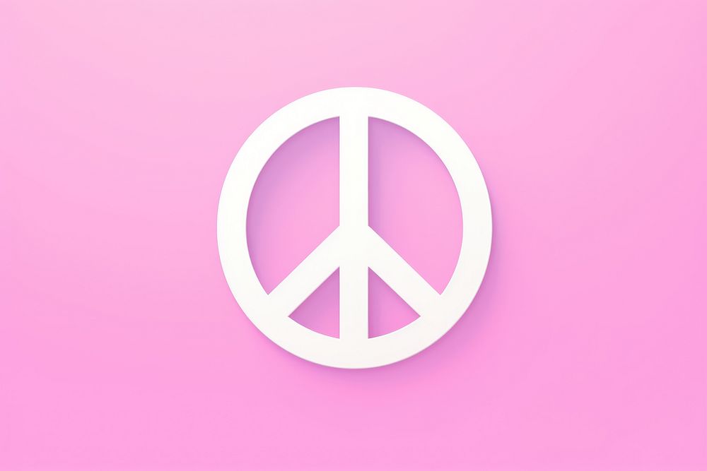 Peace sign purple symbol logo.