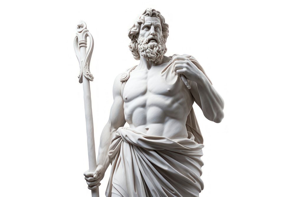 Greek sculpture weaponry person statue.