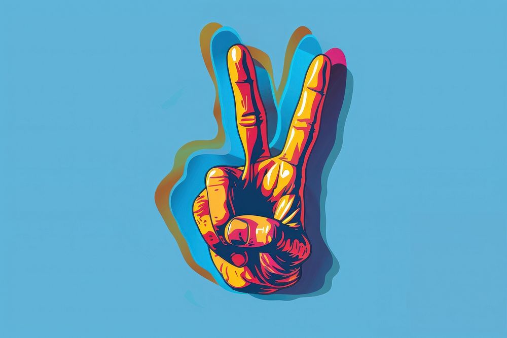Peace sign graphics painting dynamite.
