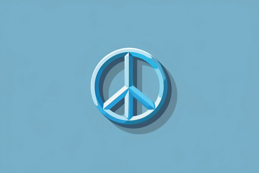 Peace sign symbol emblem logo.