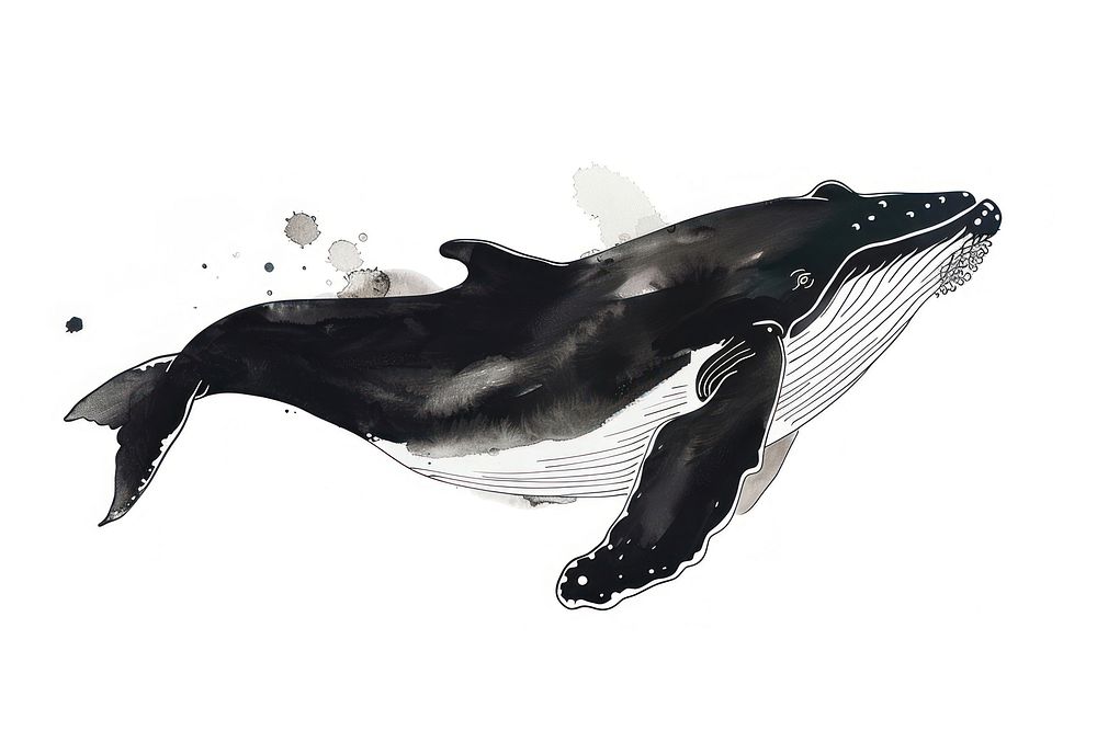 Whale Japanese minimal whale animal mammal.