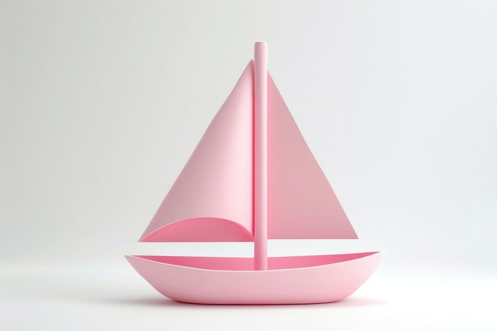Pastel sailing boat transportation sailboat vehicle.