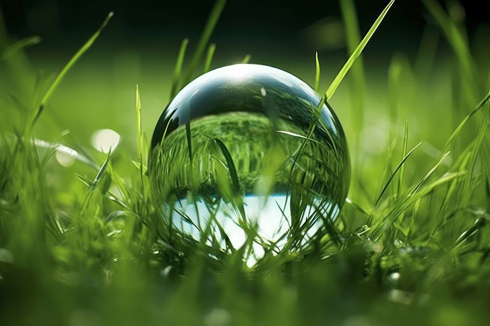 Grass grass droplet sphere.