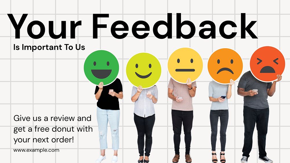 Customer feedback  blog banner template  