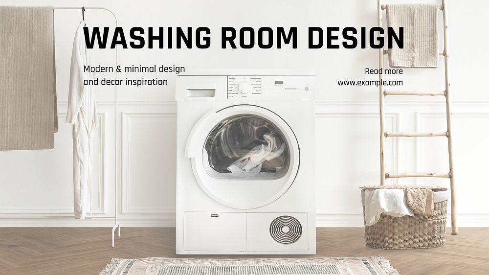 Washing room design blog banner template
