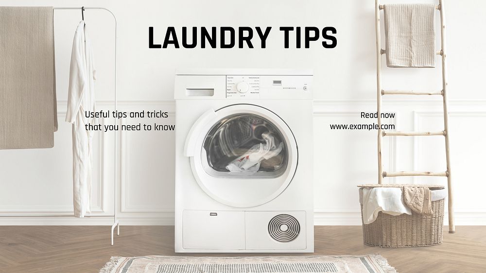 Laundry tips blog banner template