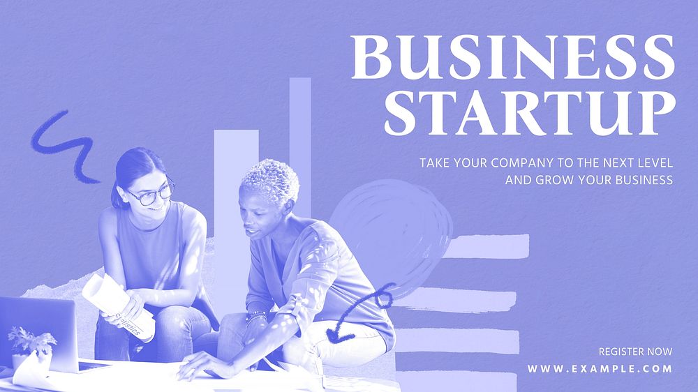Business startup blog banner template  