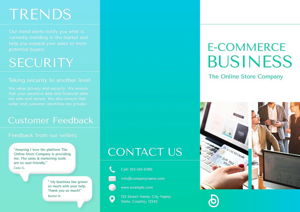 E-commerce business brochure template, editable design