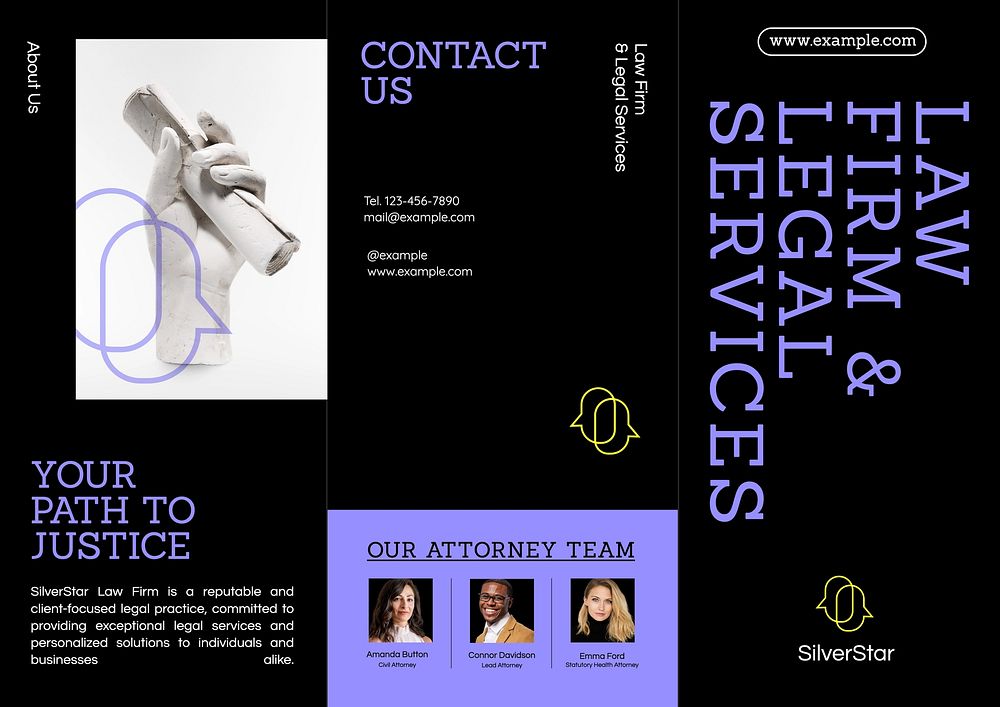 Law firm brochure business template  design