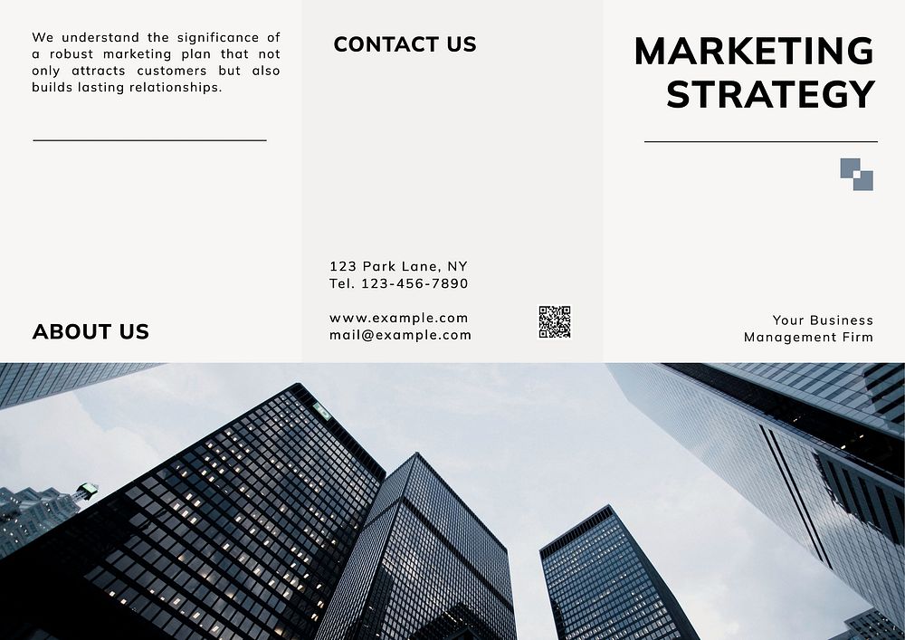 Marketing strategy brochure template
