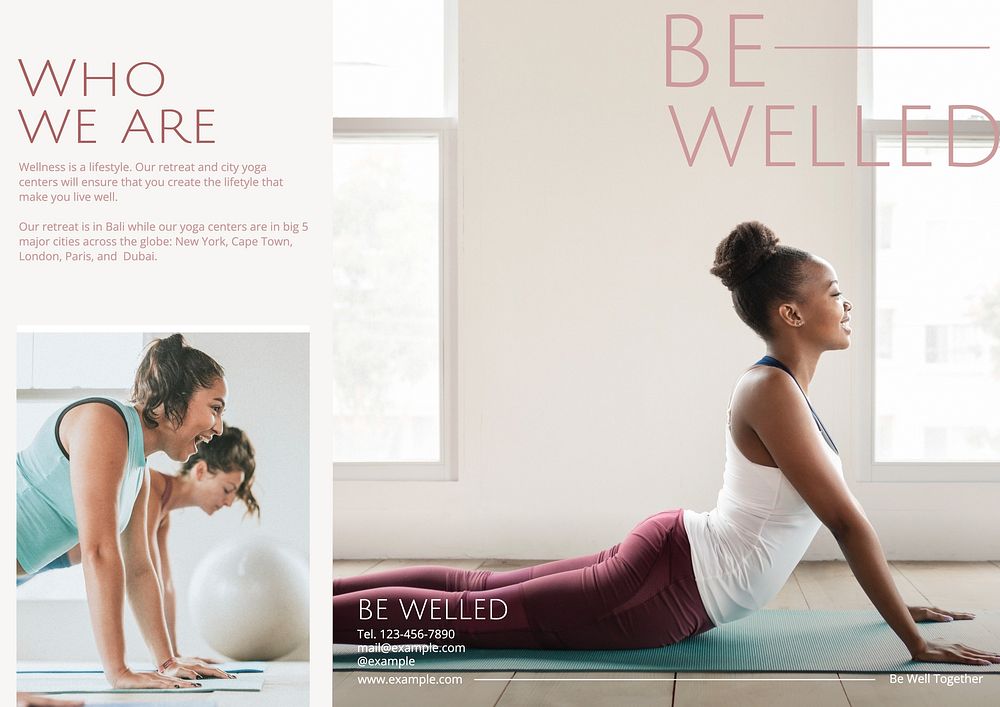 Yoga brochure template  design
