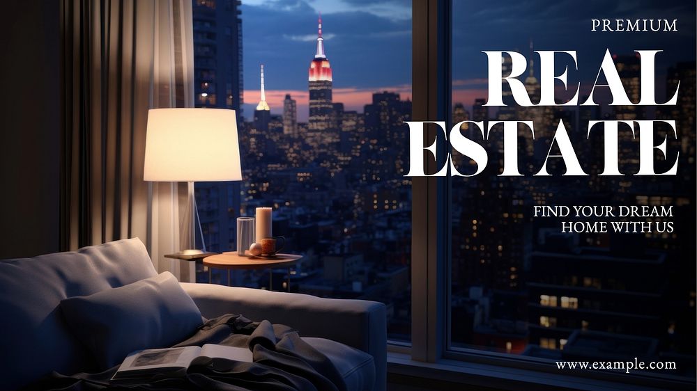 Premium real estate  blog banner template