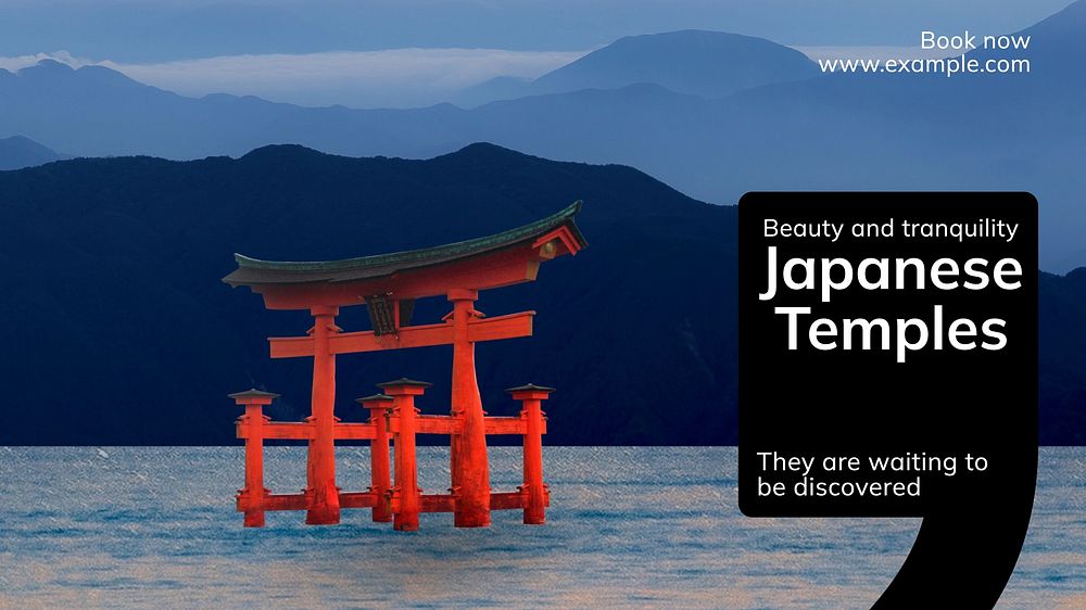 Japanese temples blog banner template