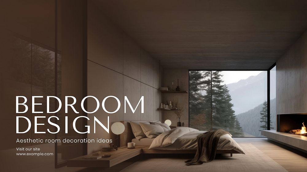 Bedroom design blog banner template