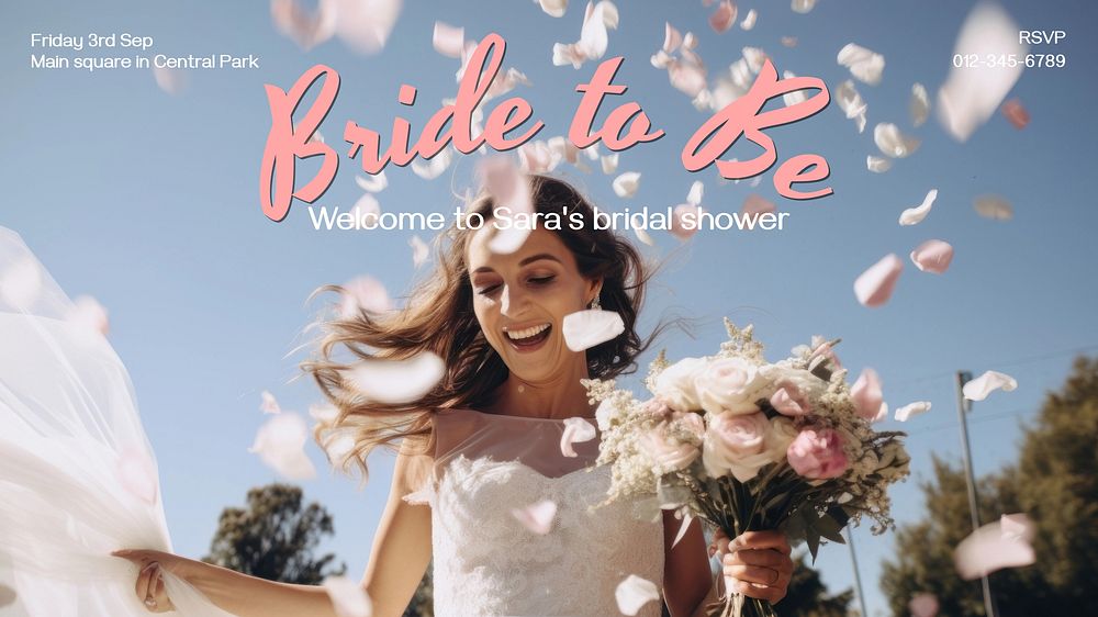 Bride to be  blog banner template