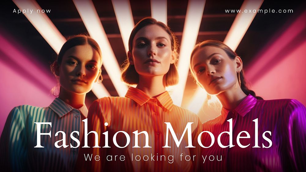 Hiring fashion models blog banner template