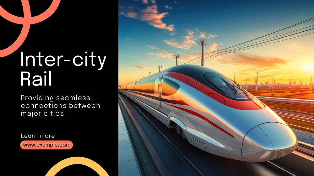 Inter-city rail blog banner template