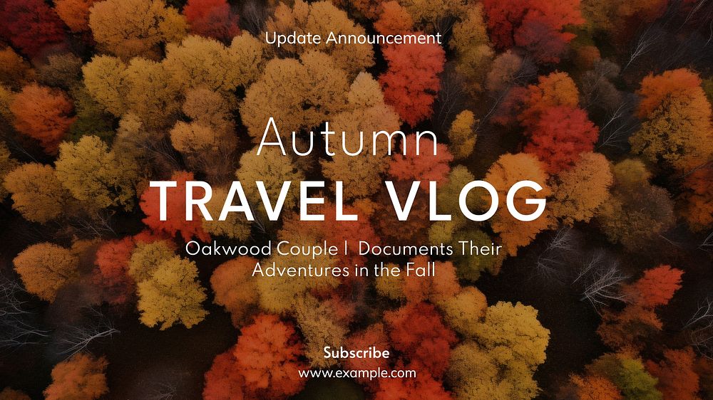 Autumn travel blog banner template